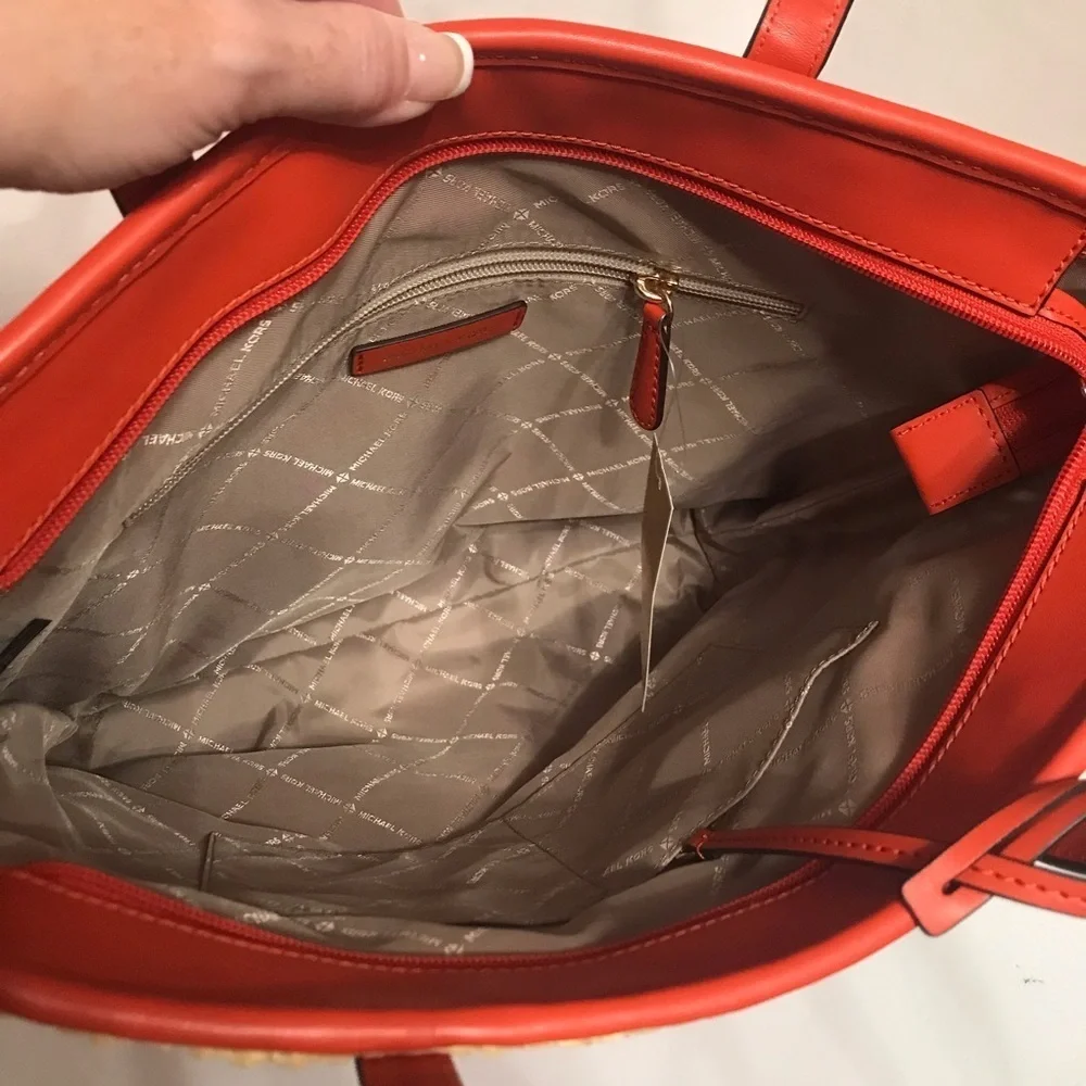 NWT Michael Kors The Michael Ombré Straw Tote Bag